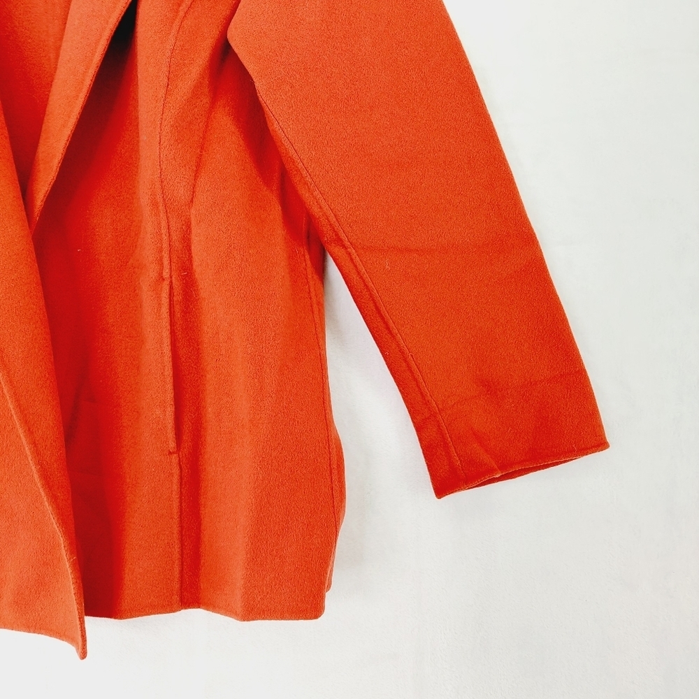 Alexandra Bartlett Deep Rusty Orange Wool Pea Coa… - image 3